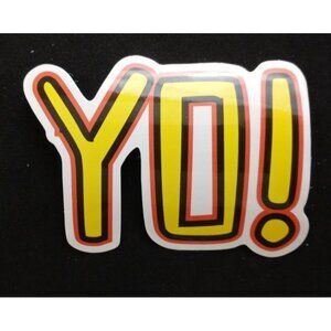 10/$10 Hip Hop YO! Yellow Orange Sticker 2" X 2.78"
